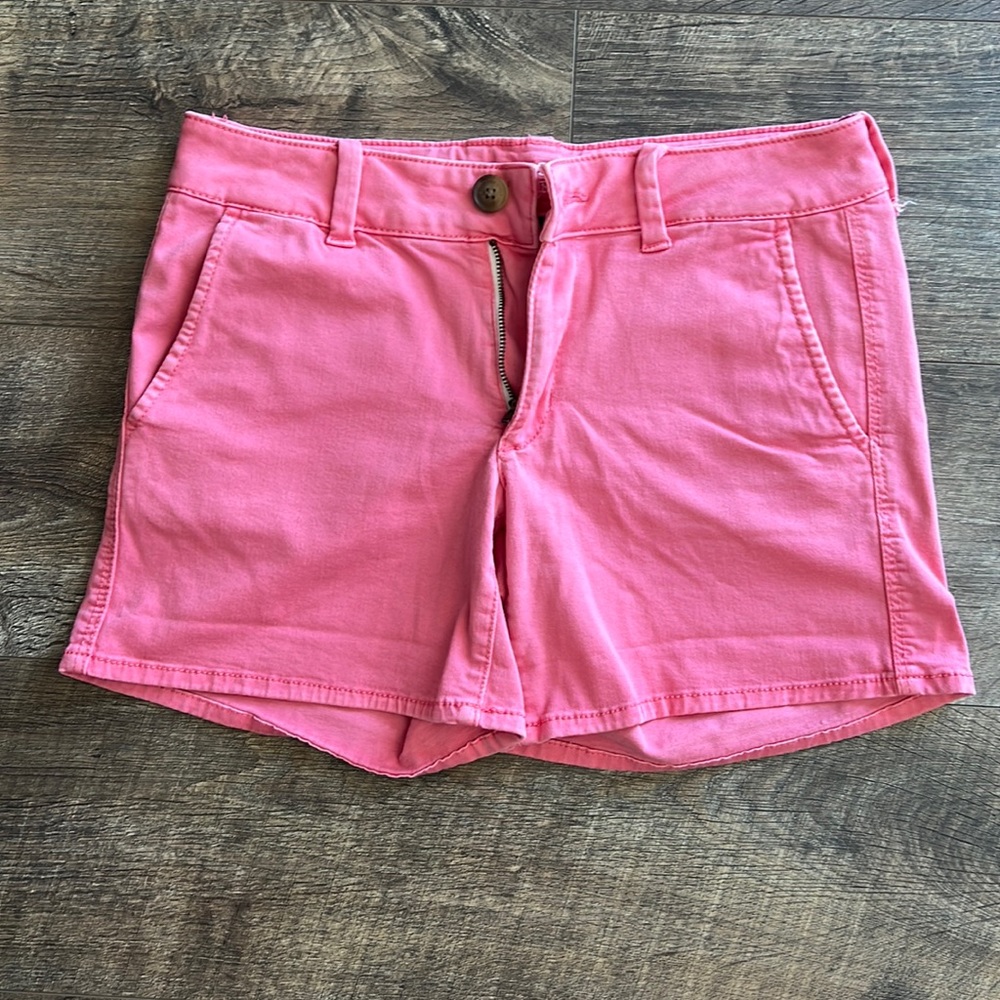 Women’s American Eagle Twill Midi Shorts, Pink, Size 6